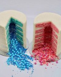 Gender reveal taart