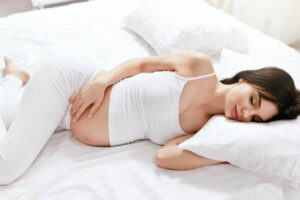 Moe en slapen zwanger