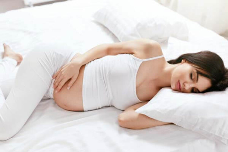 Moe en slapen zwanger