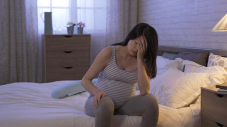Prenatale depressie; vrouw ongelukkig