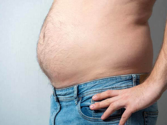 Man met volle buik