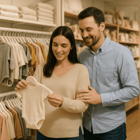 Stel in babywinkel