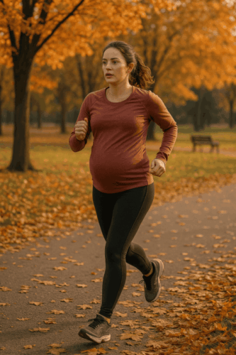 Zwangere vrouw hardlopen