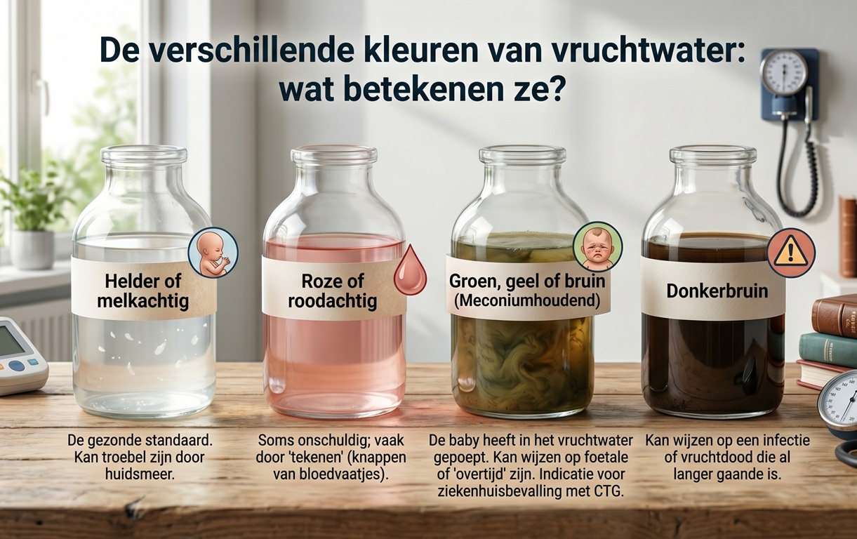 kleuren vruchtwater